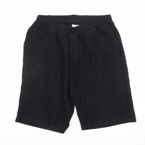 Les Basics Men’s Black Cotton Sweat Shorts Size Large Casual Jersey