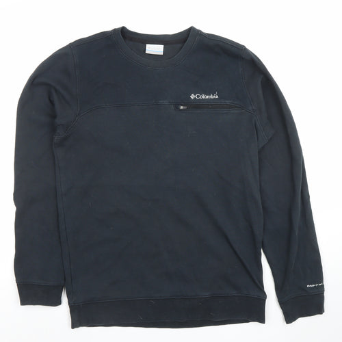 Columbia Men's Black Small Pullover Sweatshirt with Zip Pocket