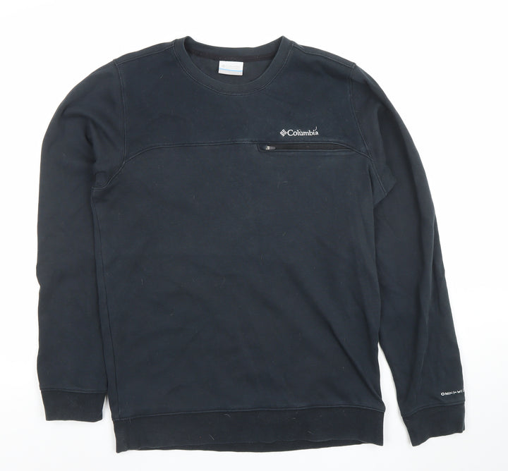 Columbia Men's Black Small Pullover Sweatshirt with Zip Pocket