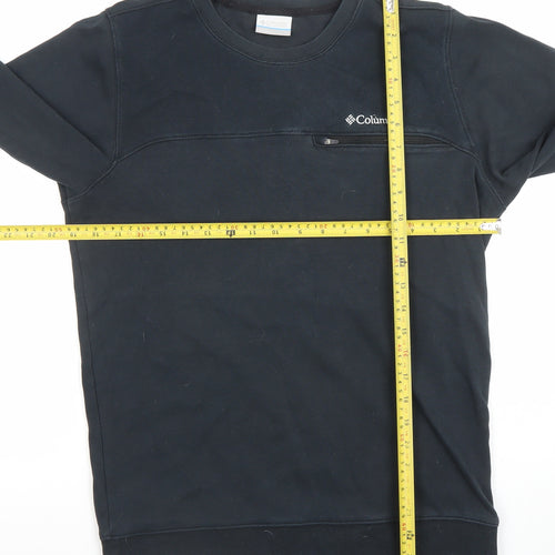 Columbia Men's Black Small Pullover Sweatshirt with Zip Pocket