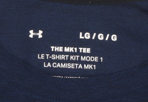 Under Armour Men's Blue MK1 Tee Athletic T-Shirt Size L