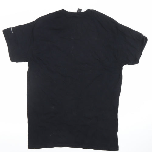 Gildan Men’s Black Blockdaemon Graphic Cotton T-Shirt M Regular Fit