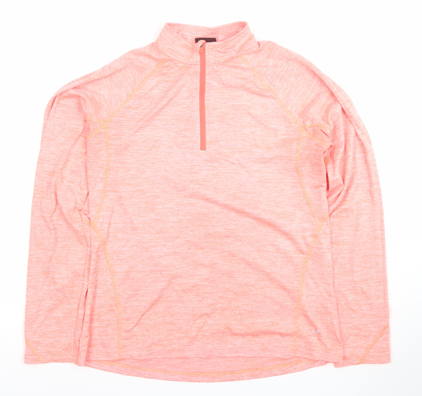 Pro Touch Women's Pink Long Sleeve 1/4 Zip Running Top Size 16