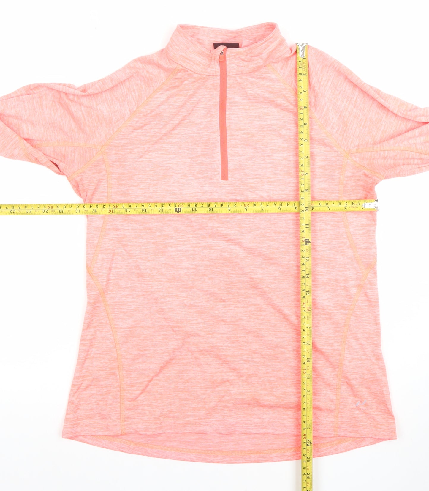 Pro Touch Women's Pink Long Sleeve 1/4 Zip Running Top Size 16