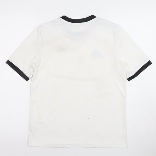 Adidas Boys White Short Sleeve AEROREADY Football Training T-Shirt 13-14 Years