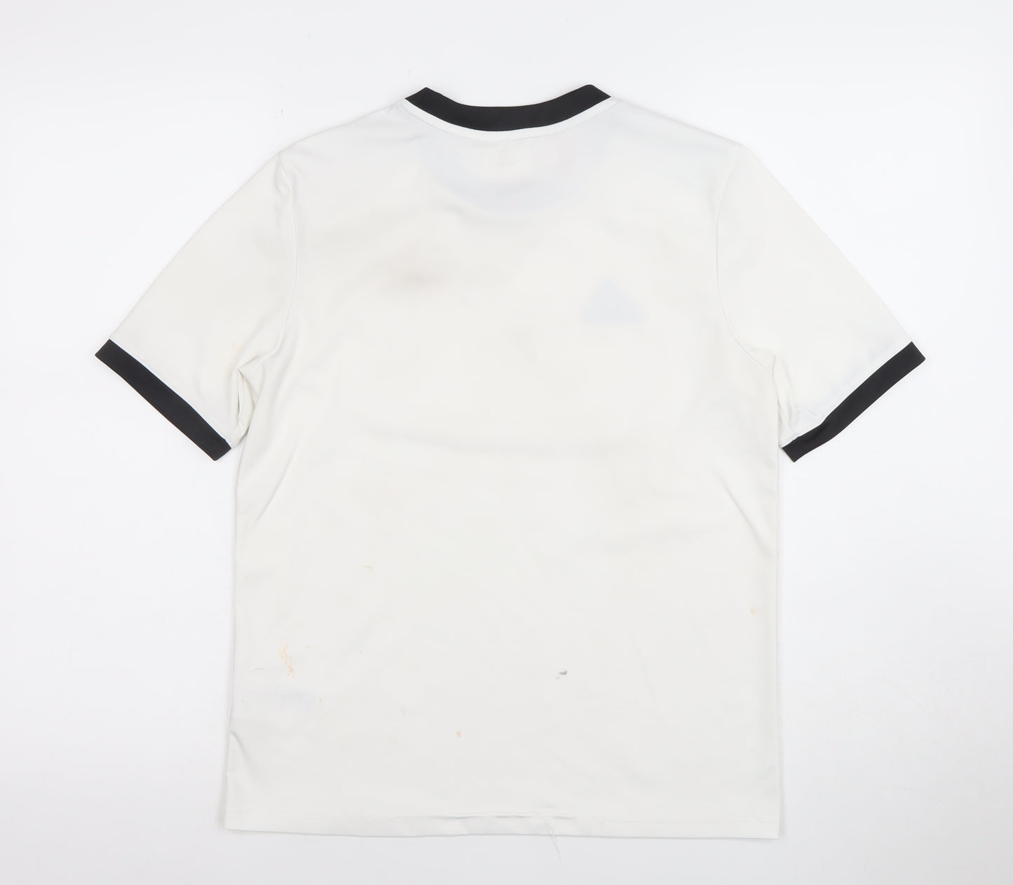 Adidas Boys White Short Sleeve AEROREADY Football Training T-Shirt 13-14 Years