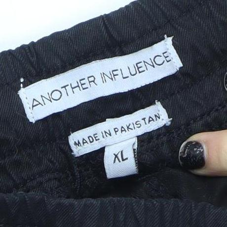 Another Influence Womens Black Cargo Trousers XL Cotton Elastic Waist