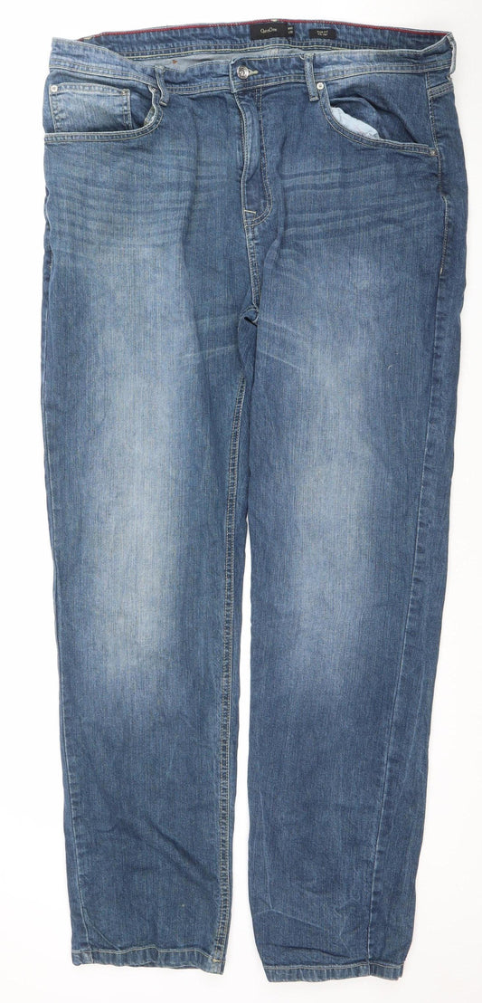 CherOne Men’s Blue Straight Denim Jeans W40 L33 Regular Fit