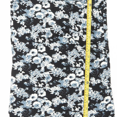 Ecoline Stockholm Women's Black Floral Knee Length Bodycon Dress Size 10