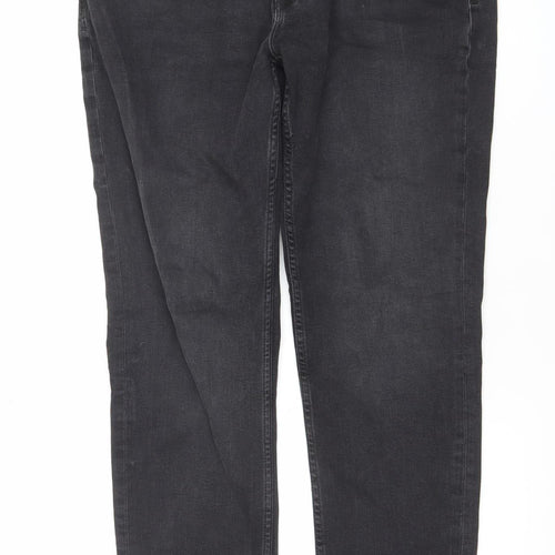 Zara Men's Black Slim Fit Straight Leg Jeans Size L 32in Waist