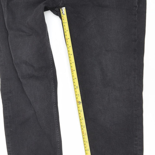 Zara Men's Black Slim Fit Straight Leg Jeans Size L 32in Waist