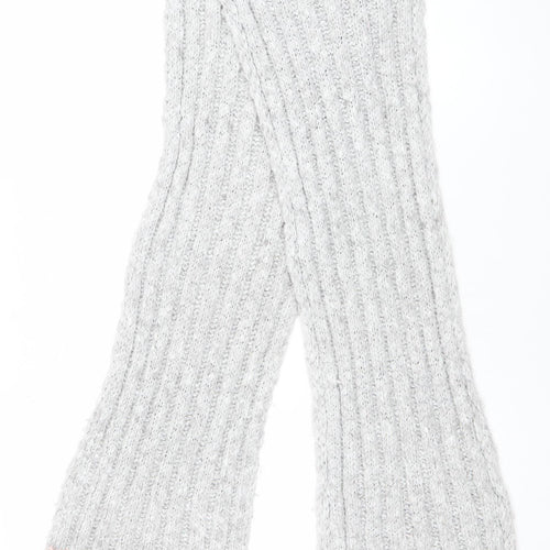 Hollister Women Grey Pink Knit Infinity Scarf Soft Winter Snood