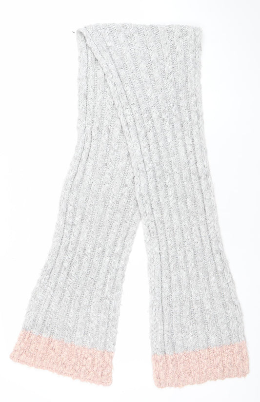 Hollister Women Grey Pink Knit Infinity Scarf Soft Winter Snood