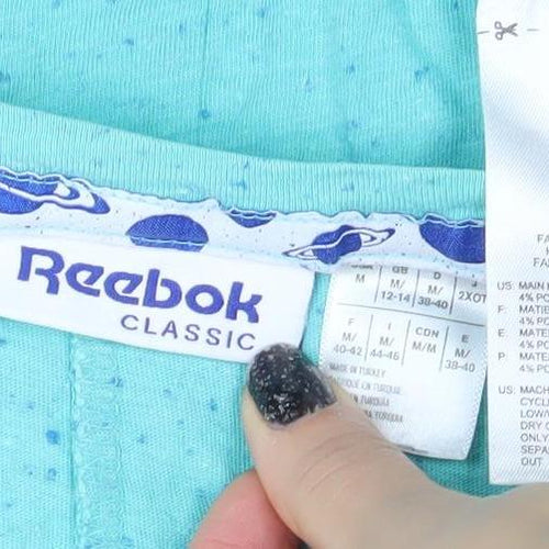 Reebok Women’s Blue V-Neck Classic Slogan T-Shirt Size M