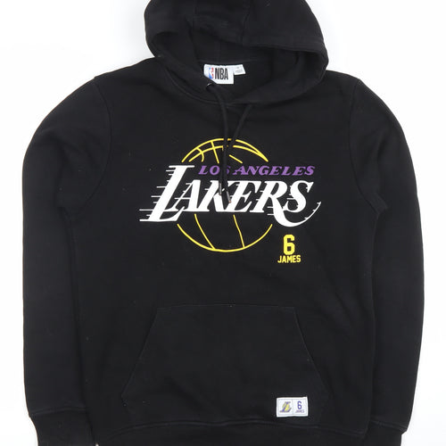 NBA Men’s Black Los Angeles Lakers Hoodie LeBron James No.6 Pullover Size S