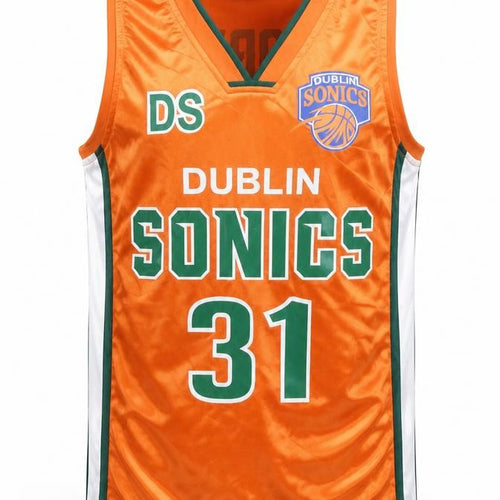 Speed Boys Orange Dublin Sonics Basketball Tank Jersey Top M