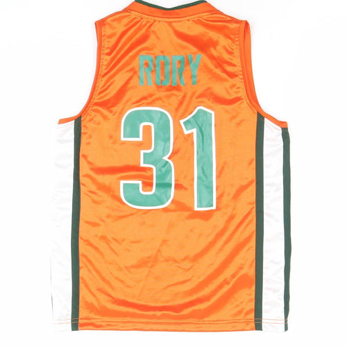 Speed Boys Orange Dublin Sonics Basketball Tank Jersey Top M