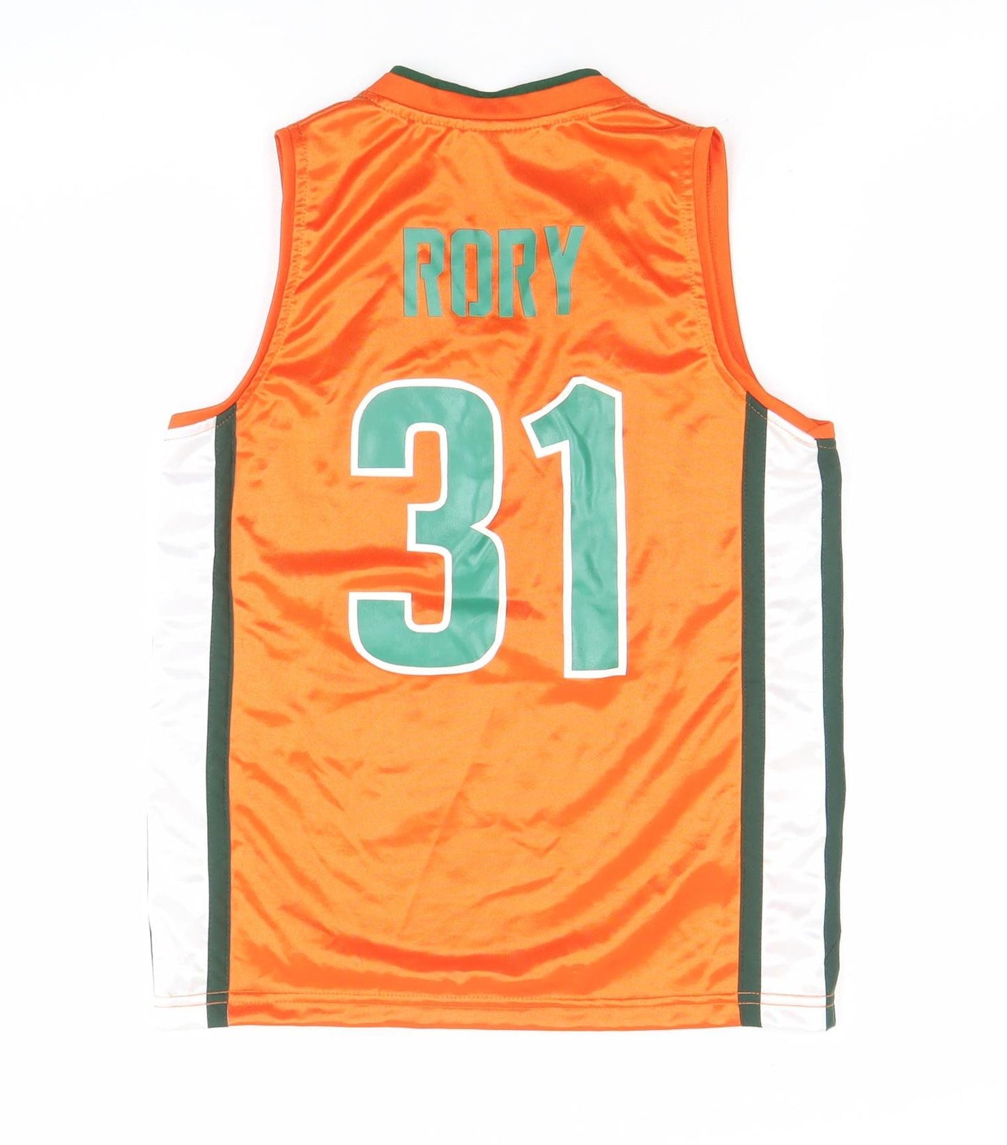 Speed Boys Orange Dublin Sonics Basketball Tank Jersey Top M