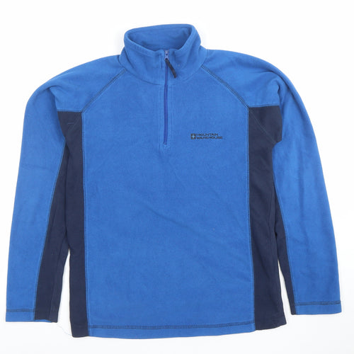 Mountain Warehouse Kids Blue Fleece 1/2 Zip Pullover Hoodie 11-12 Years