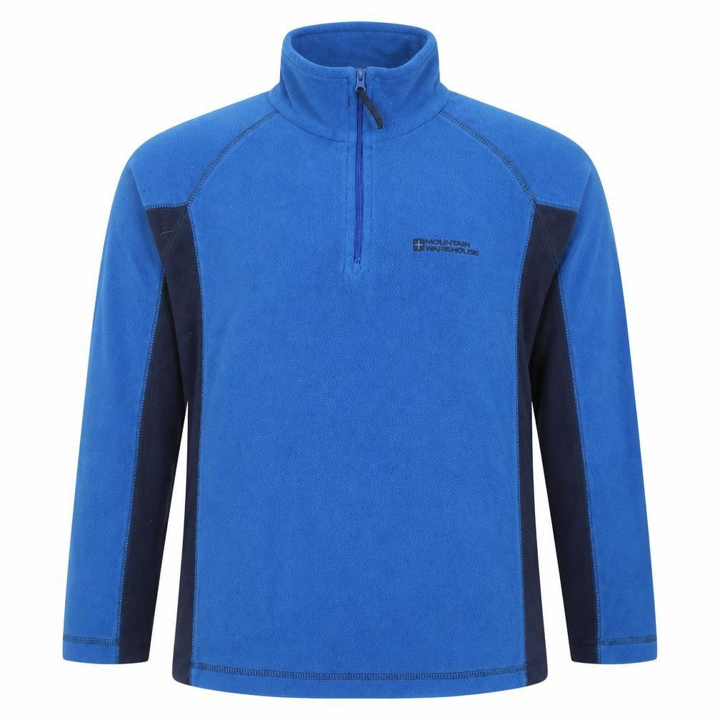 Mountain Warehouse Kids Blue Fleece 1/2 Zip Pullover Hoodie 11-12 Years