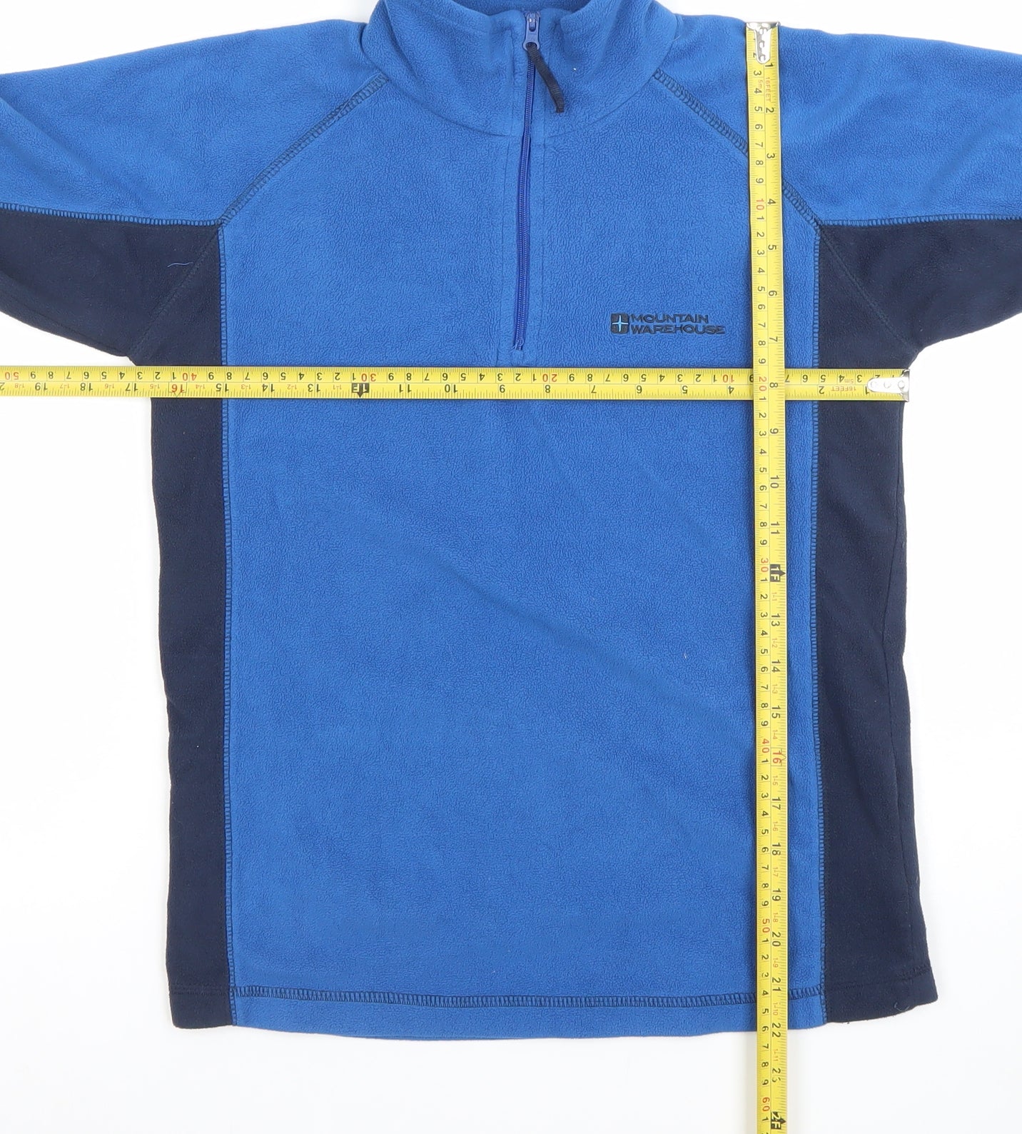 Mountain Warehouse Kids Blue Fleece 1/2 Zip Pullover Hoodie 11-12 Years