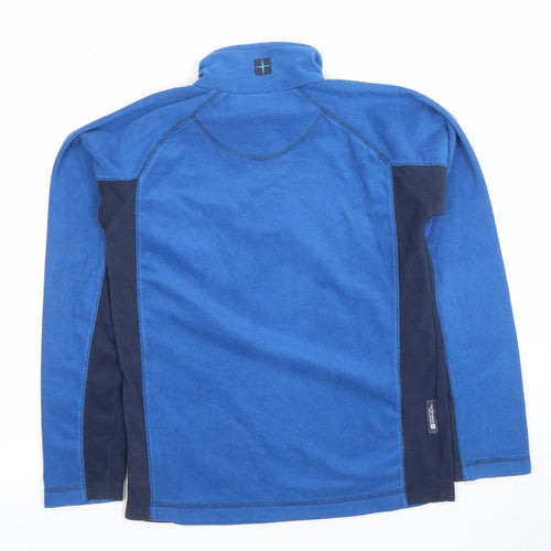 Mountain Warehouse Kids Blue Fleece 1/2 Zip Pullover Hoodie 11-12 Years