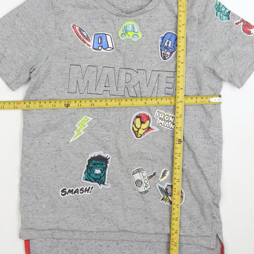 St. Bernard for Dunnes Stores Boys Grey Marvel Short Sleeve T-Shirt 9-10 Years