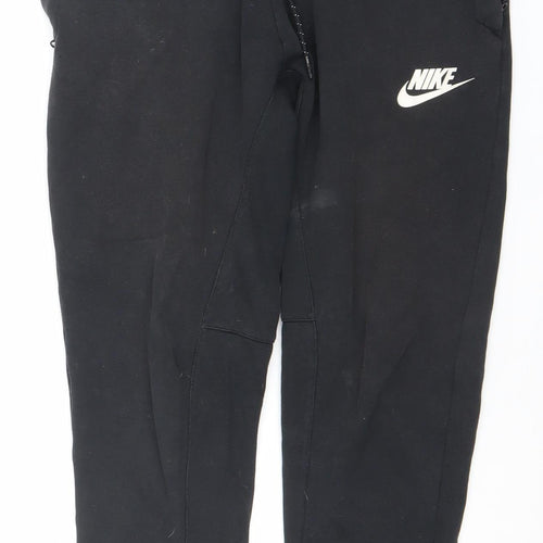 Nike Men's Black S Jogger Sweatpants with Drawstring and Pockets