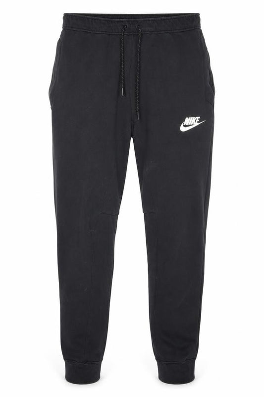 Front view of Nike Men's Black S Jogger Sweatpants with Drawstring and Pockets