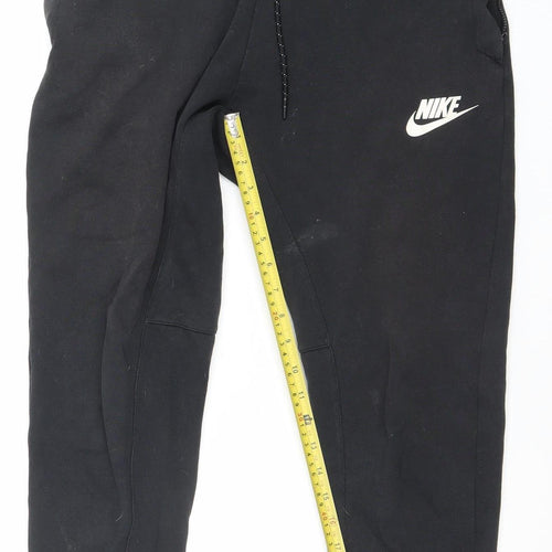 Nike Men's Black S Jogger Sweatpants with Drawstring and Pockets