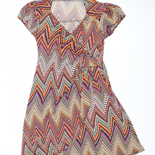 Ingenue London Women’s Multicoloured A-Line Knee Length Dress UK 14