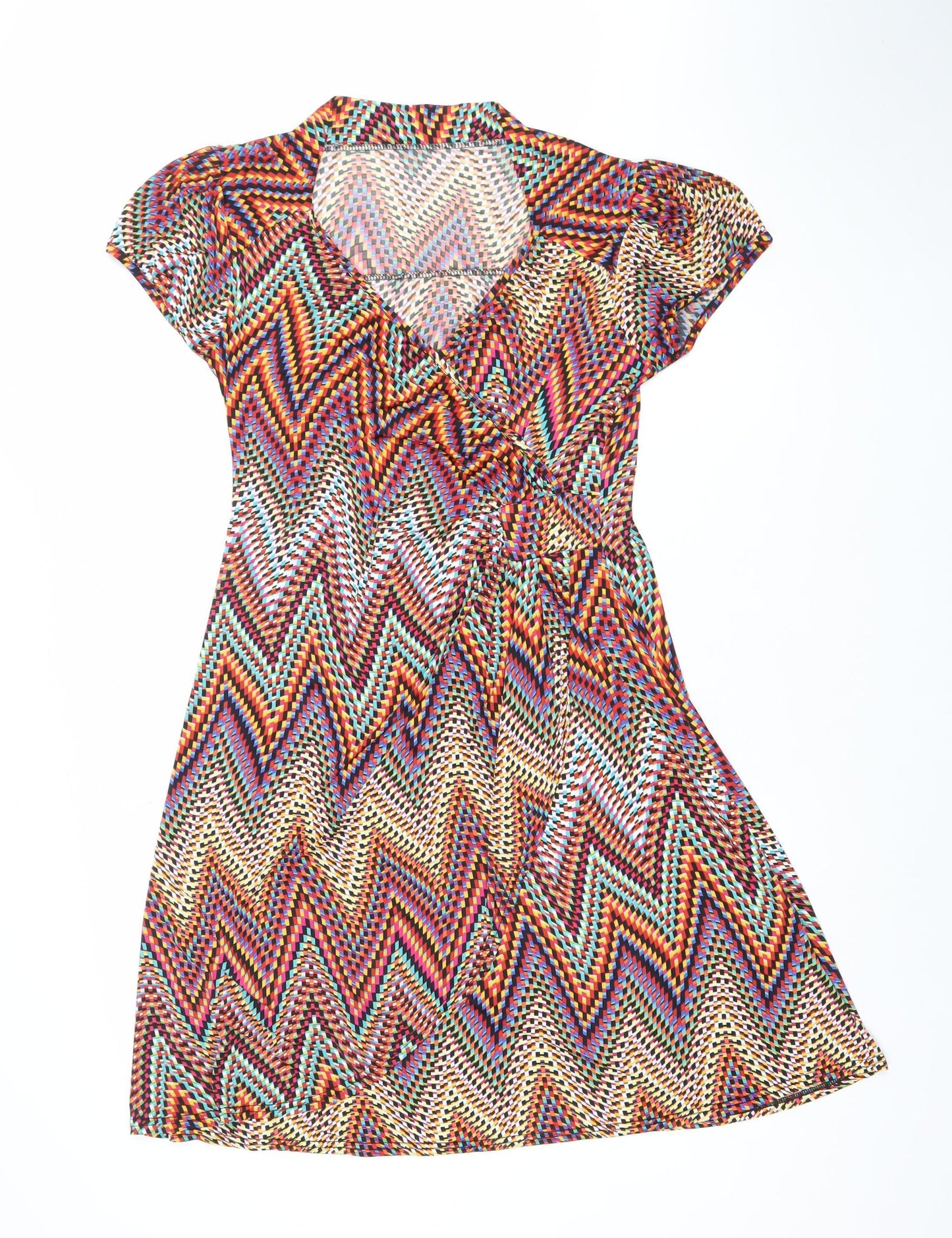 Ingenue London Women’s Multicoloured A-Line Knee Length Dress UK 14