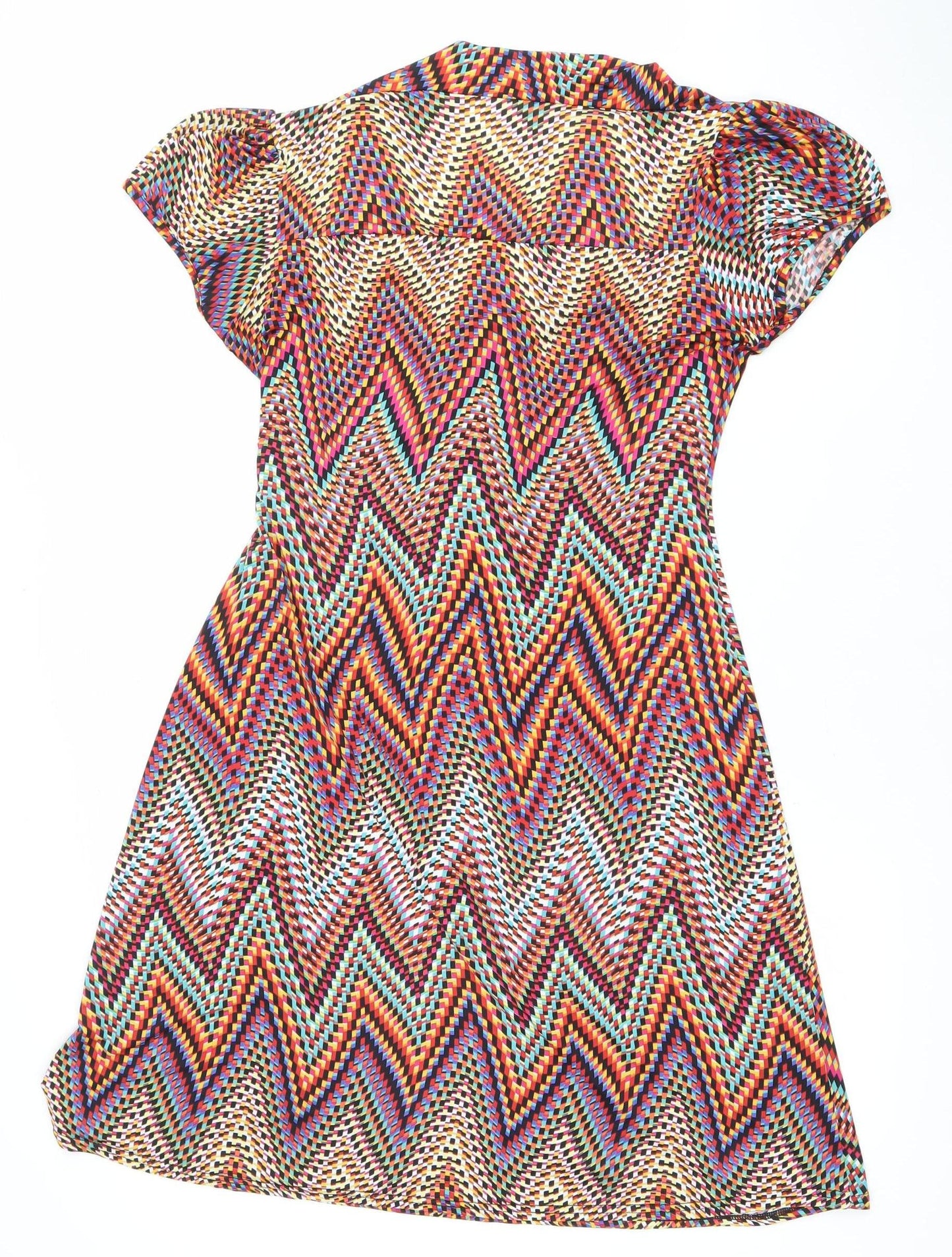 Ingenue London Women’s Multicoloured A-Line Knee Length Dress UK 14