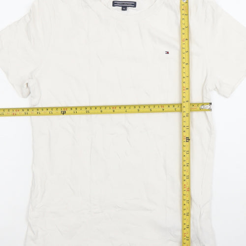 Tommy Hilfiger Boys White Organic Cotton Logo T-Shirt 12 Years