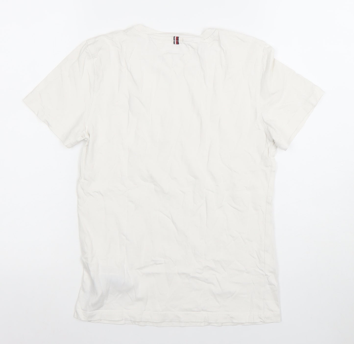 Tommy Hilfiger Boys White Organic Cotton Logo T-Shirt 12 Years
