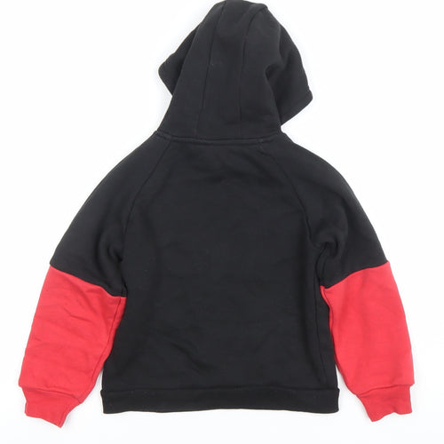 Marvel Spider-Man Boys Black Red Pullover Hoodie 5-6 Years Cotton Blend