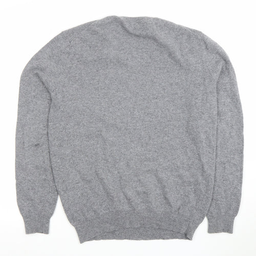 United Colors of Benetton Men's Grey Wool Crew Neck Jumper S