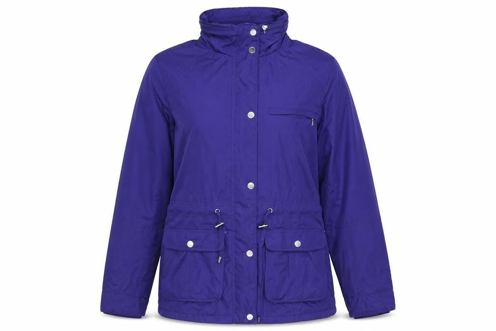 Front view of St. Bernard for Dunnes Stores Women's Blue, size 14, Hooded Parka Jacket