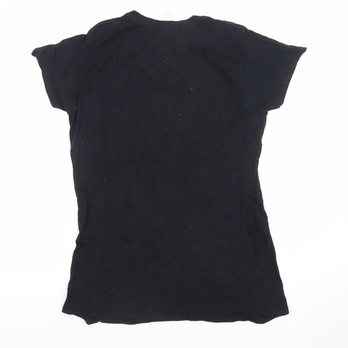 Gildan Womens Black XL Cotton Crew Neck Short Sleeve Graphic T-Shirt