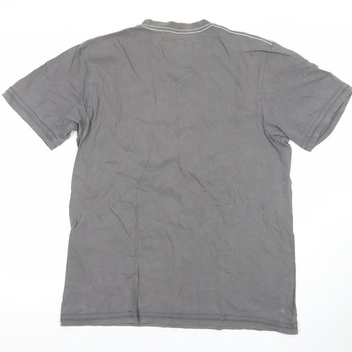 Domyos Men's Grey Crew Neck Gym Academy Graphic T-Shirt Medium
