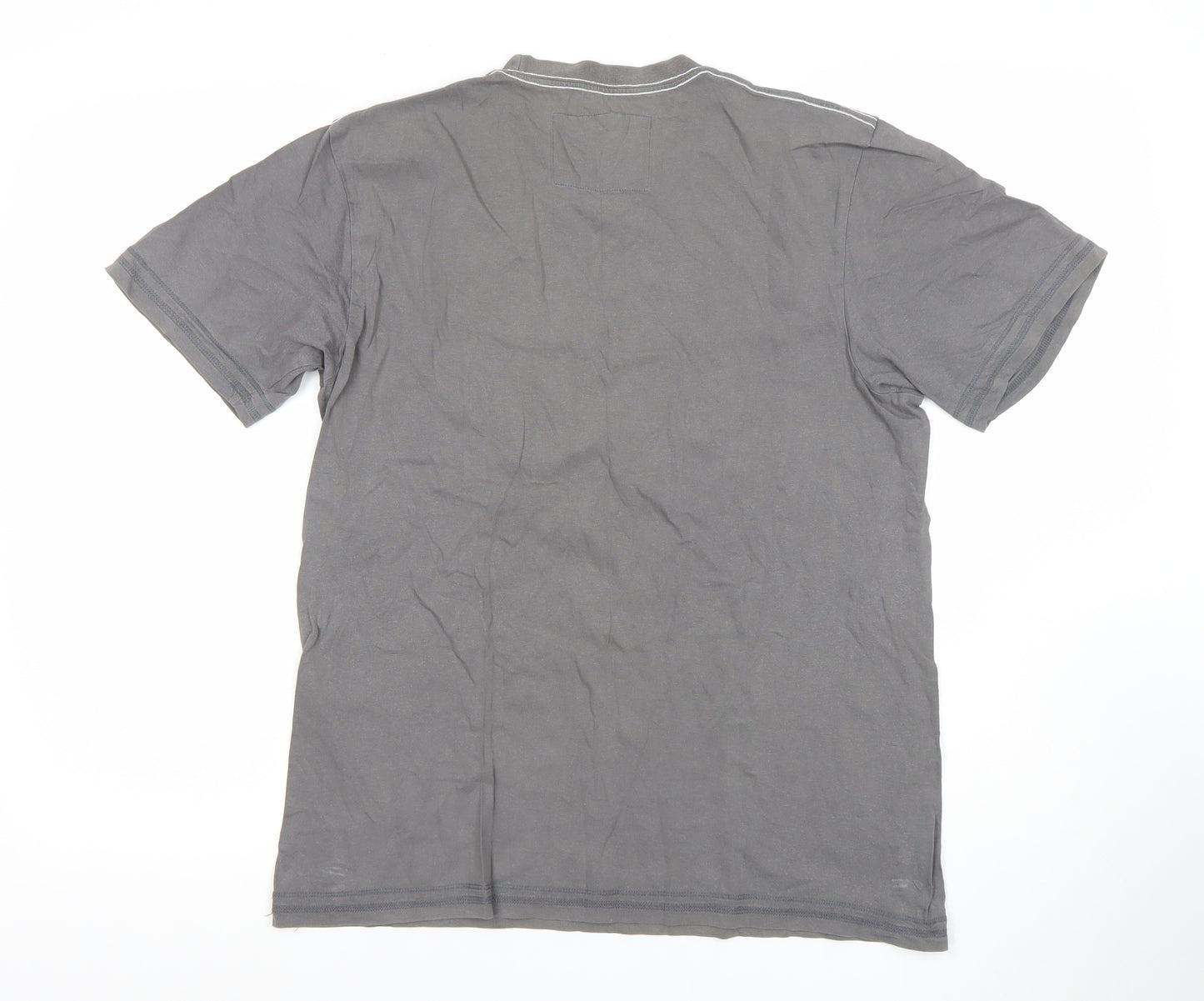 Domyos Men's Grey Crew Neck Gym Academy Graphic T-Shirt Medium