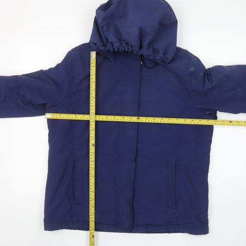 Lands' End Women's Blue Hooded Parka Jacket Size M Regular