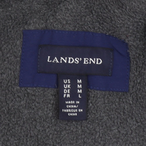 Lands' End Women's Blue Hooded Parka Jacket Size M Regular