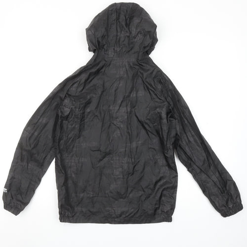 Peter Storm Boys Black 9-10 Years Hooded Waterproof Lightweight Rain Jacket