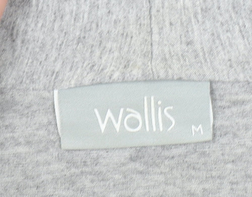 Wallis Women's Grey Long Sleeve Jersey Tunic Top M