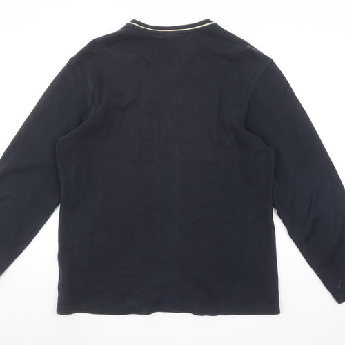 Next Men’s Blue V-Neck Knit Jumper Size L Classic Pullover