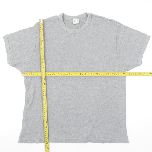 GAP Womens Grey Cotton Short Sleeve Basic Crew Neck T-Shirt Size L