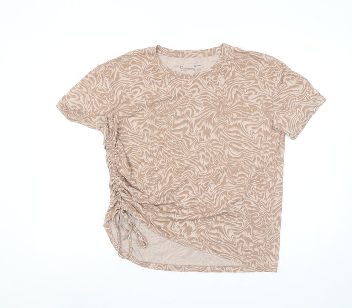 Under Armour Women's Beige HeatGear T-Shirt M Short Sleeve