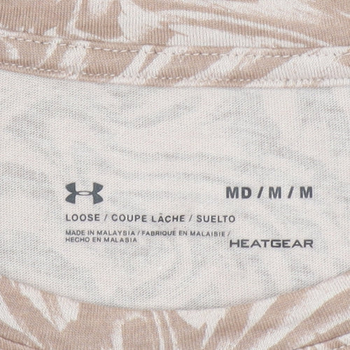 Under Armour Women's Beige HeatGear T-Shirt M Short Sleeve