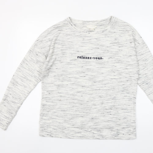 Marks and Spencer Women’s Grey Long Sleeve Relaxez-Vous T-Shirt Size 10